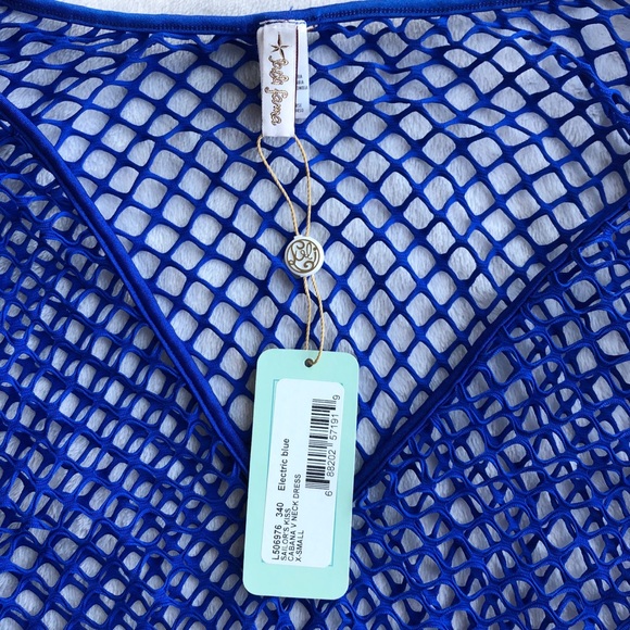 Luli Fama Cabana V-Neck Dress in Electric Blue - Picture 7 of 7